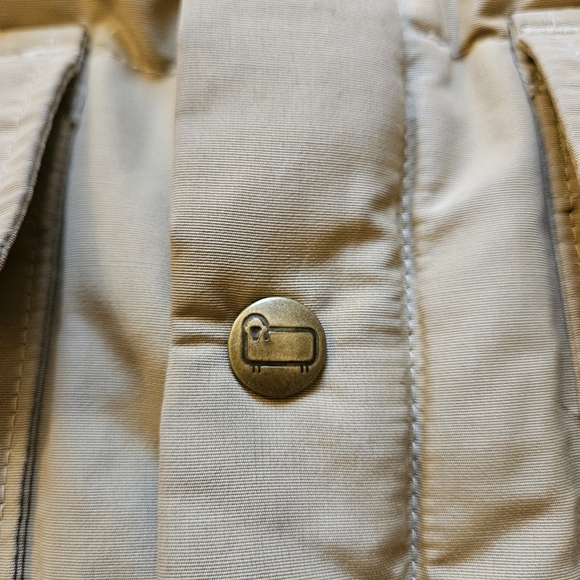 Vintage Woolrich Mens Size Small Puffer Vest Goose Down Insulated USA Made Tan - Picture 8 of 14